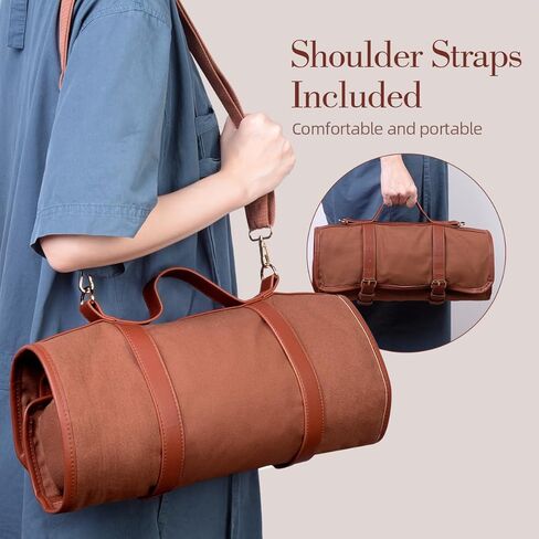 Bartender Kit Bag, 17-Piece Copper Bar Tool Set Cocktail Shaker Set with All Practical Bar Accessories, Portable Travel Cocktail Set with Shoulder Strap for Bartenders, Parties, Camping Trips in Kuwait