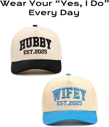 Mom and Dad Hats Gifts for New First Time Parents, Honeymoon Newlyweds Wedding Couples Hubby & Wifey Trucker Cap Set in Saudi Arabia