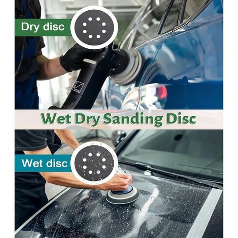 Sandpaper Hook and Loop 50 PCS 5 inch Assortment Sanding Discs Wet Dry 60 120 240 400 600 800 1000 1500 2000 3000 Grit, Orbital Sandpaper 125mm for Metal Wood Paint Automotive Polishing in Kuwait