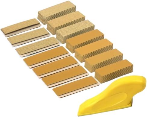 71pcs Miniature Detail Sandpaper Kit | Oxidized Abrasive Sanding Blocks for Small Wood Crafts & Precision Model Making in Kuwait