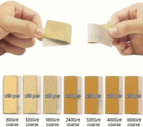 71pcs Miniature Detail Sandpaper Kit | Oxidized Abrasive Sanding Blocks for Small Wood Crafts & Precision Model Making in Kuwait