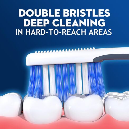 Medium Toothbrushes for Adults with Tongue Cleaner, Utilizing whitening Spiral Wave Brush bristles, it Effectively Cleans Coffee, Tea, and Smoke Stains, Gentle Rounded Tips（6 Pack） in Kuwait