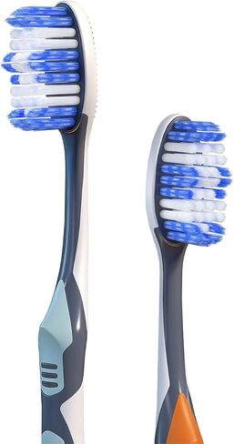 Medium Toothbrushes for Adults with Tongue Cleaner, Utilizing whitening Spiral Wave Brush bristles, it Effectively Cleans Coffee, Tea, and Smoke Stains, Gentle Rounded Tips（6 Pack） in Kuwait