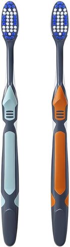 Medium Toothbrushes for Adults with Tongue Cleaner, Utilizing whitening Spiral Wave Brush bristles, it Effectively Cleans Coffee, Tea, and Smoke Stains, Gentle Rounded Tips（6 Pack） in Kuwait