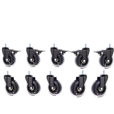 3 Inch M6/m8/m10 Screw Roller Ice Wheel Universal/brak Mute Caster 5Pcs(M6-Brake) in Saudi Arabia