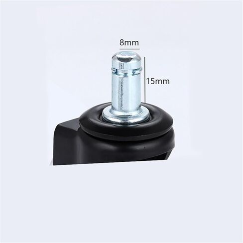 11X22mm 2-Inch Insert Rod Caster Wheels Rubber Hybrid Chair Rollers 360° Swivel 5Pcs in Kuwait
