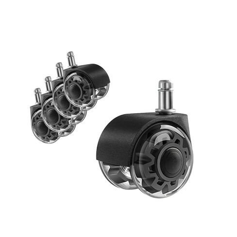 2 Inch M11X22mm Black/White Office Chair Transparent Wheel Swivel Electric Casters 5Pcs(7,M10X22mm) in Kuwait
