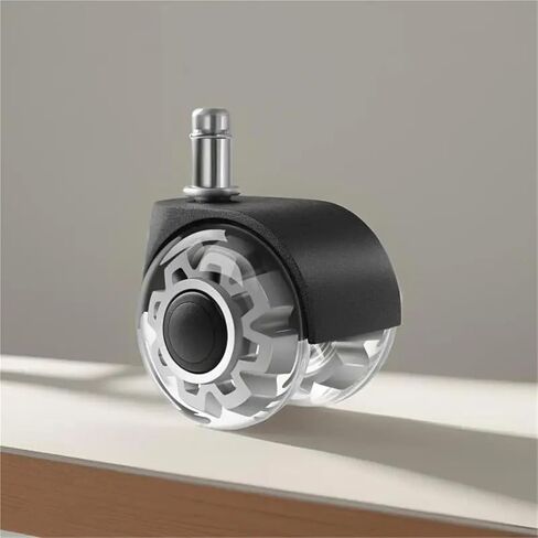 2 Inch M11X22mm Black/White Office Chair Transparent Wheel Swivel Electric Casters 5Pcs(7,M10X22mm) in Kuwait