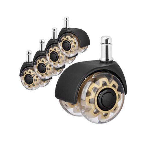 2 Inch M11X22mm Black/White Office Chair Transparent Wheel Swivel Electric Casters 5Pcs(7,M10X22mm) in Kuwait