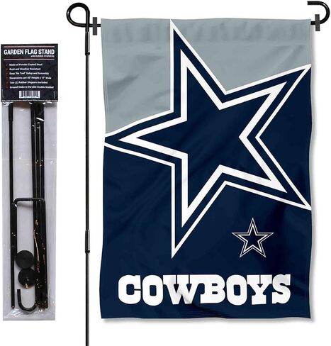 علم الحديقة بشعار WinCraft Dallas Cowboys الجريء وحامل سارية العلم in Kuwait
