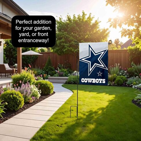 علم الحديقة بشعار WinCraft Dallas Cowboys الجريء وحامل سارية العلم in Kuwait