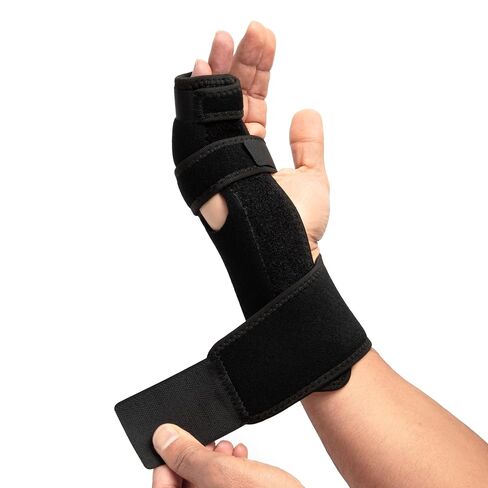 جبيرة الملاكم الطبية من Ovation - جبيرة يد وأصابع قابلة للتعديل لمشط القدم، وميزاب Ulnar وكسور الميزاب الشعاعي - خفيفة الوزن، ومبطنة، ومثبتة لليد (يمين) in Kuwait