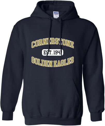سترة بغطاء رأس للجنسين من CreateMyTee Cornerstone Vintage Est 1941 - ملابس Cornerstone Golden Eagles in Kuwait