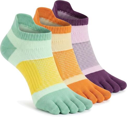 Crew Toe Sock, Ankle Sock for Women, Arch Support, Running Five-Toe Design, 3 pairs in Saudi Arabia