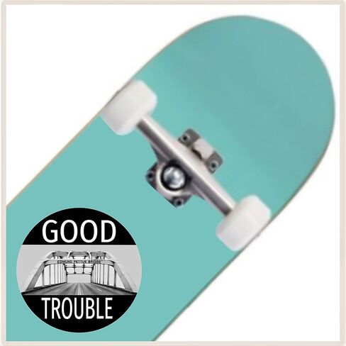 Good Trouble Bumper Sticker - Edmund Pettus Bridge John Lewis Premium Vinyl Decal 3 x 3 for Car Auto Window Civil Rights BLM Black Lives Matter Human Rights + Better Than Magnets Sticks Anywhere in Kuwait