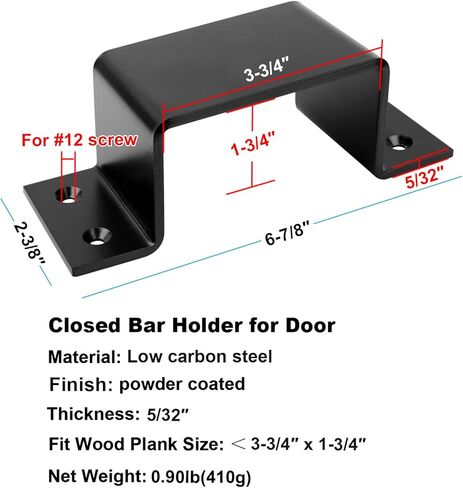 heneng 4 Pcs 2x4 Door Barricade Brackets,Door Bar Holder, 5/32" Thick in Kuwait