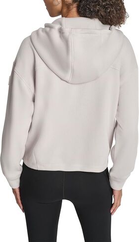 DKNY Women's Sweater Fleece Full Zip Hoodie Sweatshirt With Bungee in Saudi Arabia