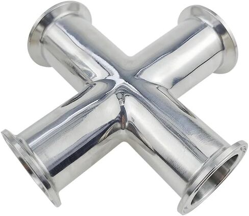 أنبوب OD 25 مللي متر من الفولاذ المقاوم للصدأ SS304 4 Way Cross Fitting 1.5 "ثلاثي المشبك Feerule OD 50.5 مللي متر مشروب منزلي IHNIEAEW in Kuwait