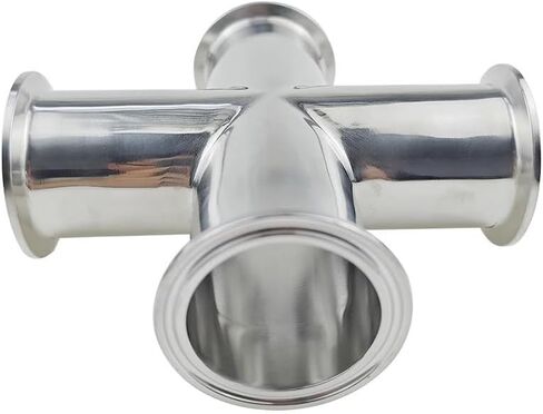 أنبوب OD 25 مللي متر من الفولاذ المقاوم للصدأ SS304 4 Way Cross Fitting 1.5 "ثلاثي المشبك Feerule OD 50.5 مللي متر مشروب منزلي IHNIEAEW in Kuwait