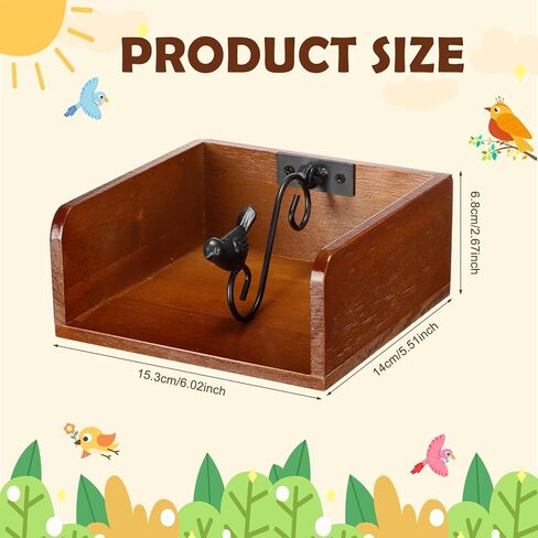 حوامل مناديل Hoteam للمناديل الورقية، حامل مناديل مقاوم للرياح لمنزل المزرعة، موزع ورق الكوكتيل الخشبي، ذراع طائر حديدي للمنزل والمطبخ وغرفة الطعام وبار البار والمطعم in Kuwait