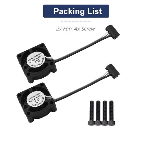 عبوتان من مروحة Bambu Lab P1S P1P Hotend، مروحة تبريد ذات طرف ساخن للطابعة ثلاثية الأبعاد، مروحة تبريد سريعة 2510 مع مروحة صامتة بدون فرشاة بمحمل كروي مزدوج in Kuwait