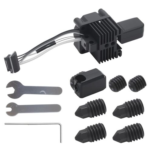 Hoypeyfiy P1P/P1S Hotend Complete Kit, with 0.2/0.4/0.6/0.8mm Quick-Change Nozzle Tips, Replacemen for Bambu Lab P1S/P1P 3D Printer, Maximize Printing Flexibility in Kuwait