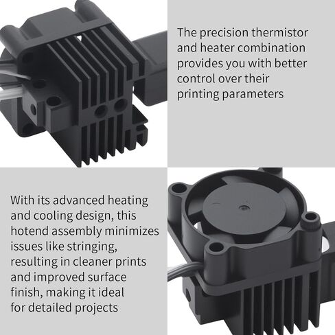 Hoypeyfiy P1P/P1S Hotend Complete Kit, with 0.2/0.4/0.6/0.8mm Quick-Change Nozzle Tips, Replacemen for Bambu Lab P1S/P1P 3D Printer, Maximize Printing Flexibility in Kuwait