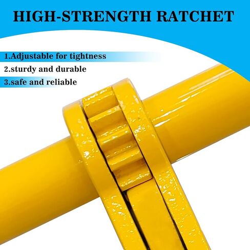 2 Pack 3/8"-1/2"Ratchet Chain Binders,9200 LBS Working Tie Downs, for Grade 80 Transport Chain Load,Labor-Saving Anti-Skid Handle,Heavy Duty Ratchet Binders for Truck, Tie Down, Hauling, Towing in Kuwait