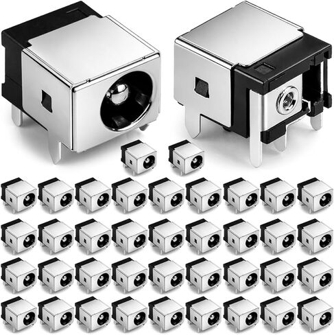 Clyxgs 20Pcs DC Power Jack Socket DC-091, 5.5mm x 2.1mm Female Connector, PCB Mount with Positioning Peg, Metal Shield High Current (DC 24V 8A) for Repair & DIY Projects in Saudi Arabia