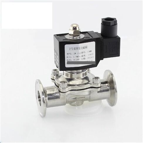DC220V OD57mmxferrule77.5 Tri Clamp Diaphragm type normally closed solenoid control valve 304 Stainless Steel IHNIEAEW in Kuwait