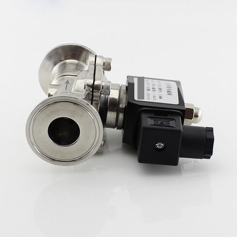 DC220V OD57mmxferrule77.5 Tri Clamp Diaphragm type normally closed solenoid control valve 304 Stainless Steel IHNIEAEW in Kuwait