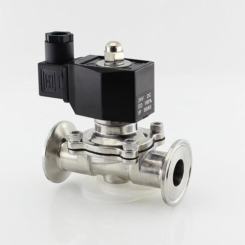 DC220V OD57mmxferrule77.5 Tri Clamp Diaphragm type normally closed solenoid control valve 304 Stainless Steel IHNIEAEW in Kuwait