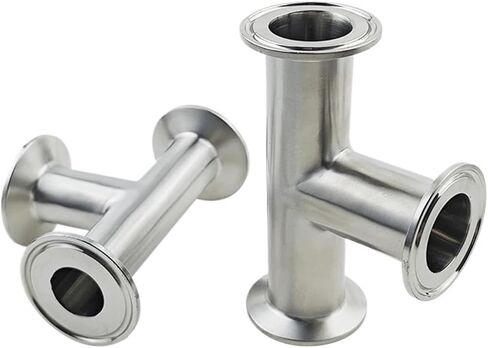 1PC 1.5" Tri Clamp & Pipe OD 1" 25MM Equal Tee Compatible Pipe Fitting SS304 Stainless Steel IHNIEAEW in Kuwait