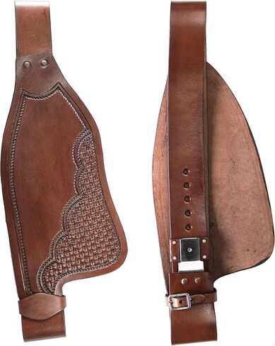 CHALLENGER Horse Horse Western Adult Tooled Leather Replacement Saddle Fenders 5262 in Kuwait