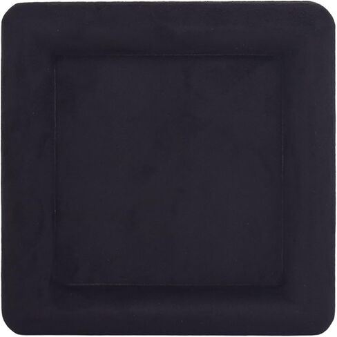 Black Velvet Jewelry Display Tray, Luxury Velvet Ring Holder Showcase for Necklaces Earrings, Jewelry Store Display and Ecommerce Photography Prop, 4.72x4.72 Inches (Beige) in Saudi Arabia