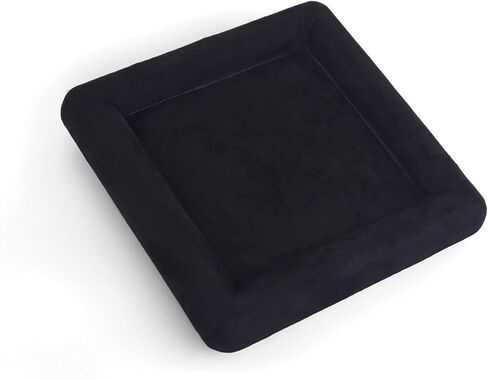 Black Velvet Jewelry Display Tray, Luxury Velvet Ring Holder Showcase for Necklaces Earrings, Jewelry Store Display and Ecommerce Photography Prop, 4.72x4.72 Inches (Beige) in Saudi Arabia