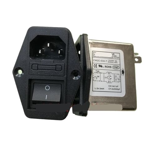 1 Pcs Power Filter Three-in-one Switch Socket Fuse CW2C-10A-T(10A) in Kuwait