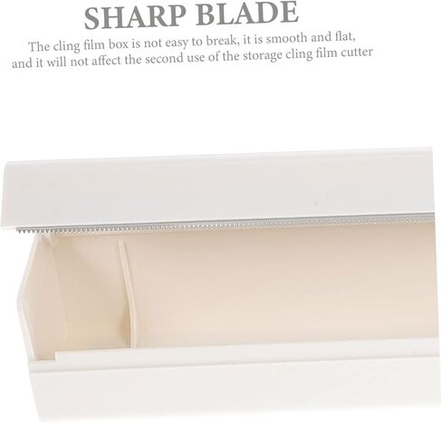 STOBOK Plastic Film Cutter - Cling Wrap Dispenser with Stainless Steel Cutter Compact Food Wrap Storage Box for Home Use Ideal for Plastic Wraping and Aluminum Foil in Kuwait