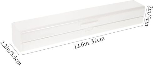 STOBOK Plastic Film Cutter - Cling Wrap Dispenser with Stainless Steel Cutter Compact Food Wrap Storage Box for Home Use Ideal for Plastic Wraping and Aluminum Foil in Kuwait