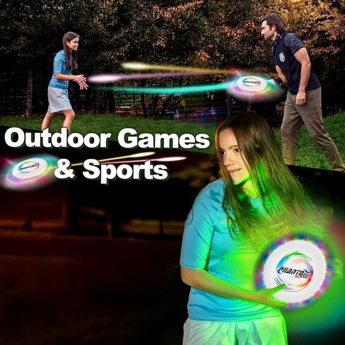 StyleBoon Flying Disc with Million LED Colors, 13 Lighting Modes 35 Bright LED Waterproof Flying Ring, Camping for Kids Teens Adults Boys Girls, Perfect for Ages 6+, Gift for Kids, White in Kuwait
