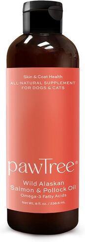 pawTree Salmon Oil-Dog and Cat Fish Oil Supplement-Ideal for excessive shedding control, seasonal allergies, itch relief, dry, irritated skin. With over 15 heart-healthy Omega-3 & Omega-6 Fatty Acids. in Saudi Arabia