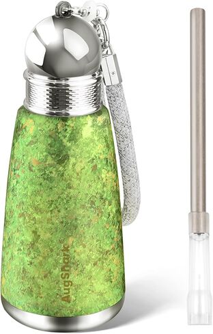 Pure Titanium Water Bottle, 10 oz Frosted Blue Insulated Travel Coffee Mug Cup with Built-in Infuser & Lid, Ultralight Leak-Proof Tumblers, Vaccum Camping Flask Jug Keep Cold 12H Hot 12H in Saudi Arabia
