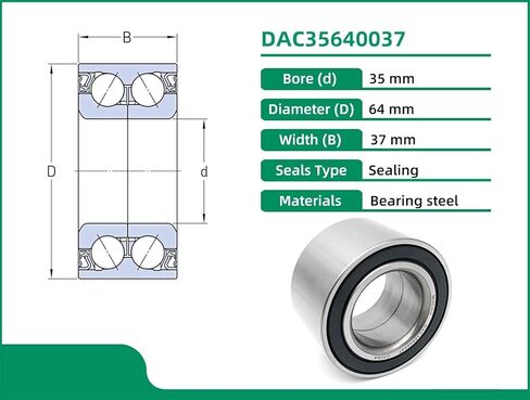 1PCS DAC35640037 35X64X37 DAC3564A-1 713192010 201173 ADD68224 90043-63361 Front Wheel Hub Wheel Bearing Auto Bearing in Kuwait