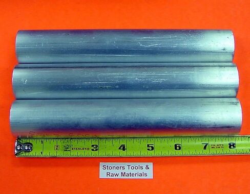 3 Pieces 1-1/8" Aluminum 6061 Round Rod Solid BAR 8" Long New Lathe Stock 1.125" in Kuwait