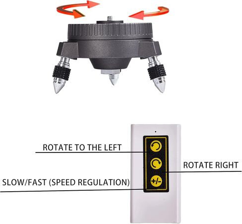 Electric rotating base pole,Used for laser level, 13.8 feet/4.2M with 47 in tripod with 1/4 inch 5/8-inch screw threads thread for Rotary and Line Lasers in Kuwait