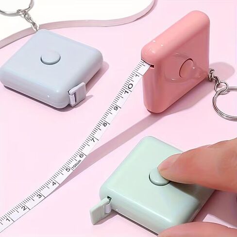 3pcs 59.06-Inch Body Tape Measure, Sewing Dressmaking Fabric Knitting Craft Ruler with Retractable Double-Scale Markings, Random Color Set in Kuwait