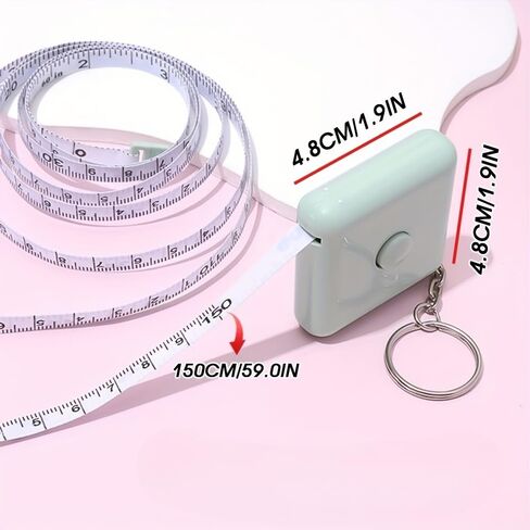 3pcs 59.06-Inch Body Tape Measure, Sewing Dressmaking Fabric Knitting Craft Ruler with Retractable Double-Scale Markings, Random Color Set in Kuwait
