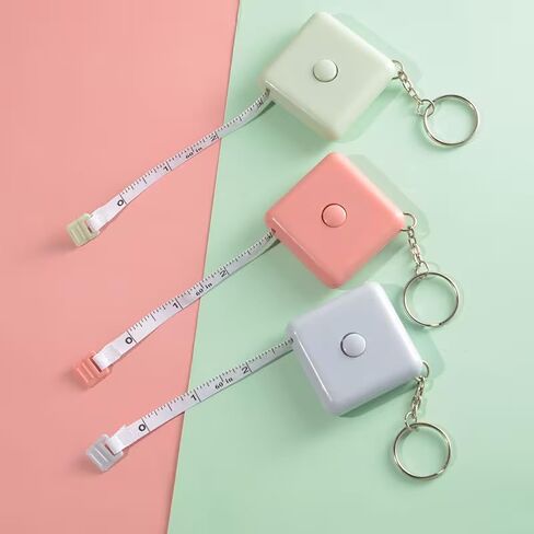 3pcs 59.06-Inch Body Tape Measure, Sewing Dressmaking Fabric Knitting Craft Ruler with Retractable Double-Scale Markings, Random Color Set in Kuwait