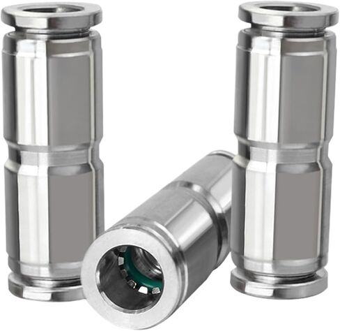 304 Stainless Steel Hose Straight Through Quick Connector High Temperature Resistance PU4/6/8/10/12/14/16mm Pneumatic Fittings(PU6) Plumbing Fittings in Kuwait