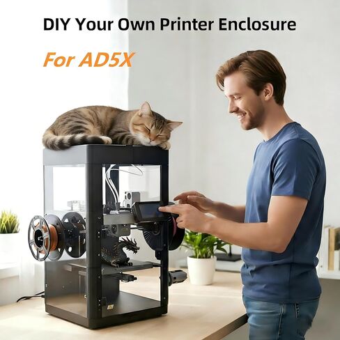 مشروع الضميمة المحدث من FYSETC لـ Falshforge AD5X: دعم ألوان DIY - نمط خيوط عالية الحرارة ASA ABS PC Print للحفاظ على هدوء الطابعة ثلاثية الأبعاد in Kuwait